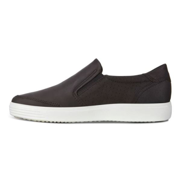 ECCO SHOES -SOFT 7 MEN'S SLIP-ON SNEAKERS-BLACK
