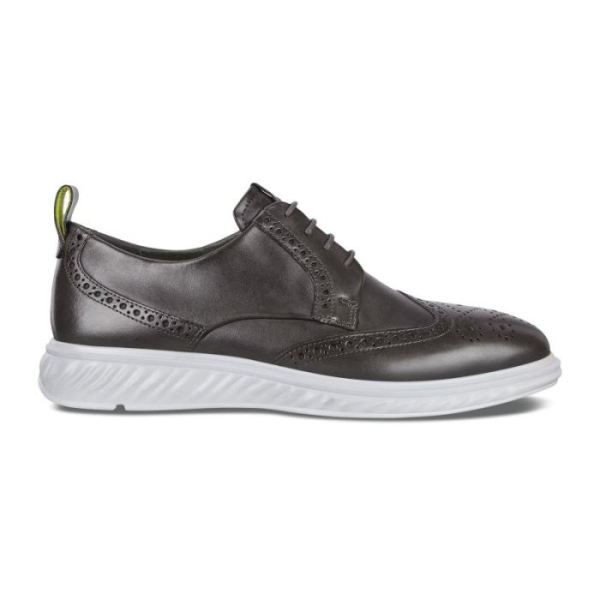 ECCO SHOES -ST.1 HYBRID LITE WINGTIP BROGUE SHOES-MAGNET