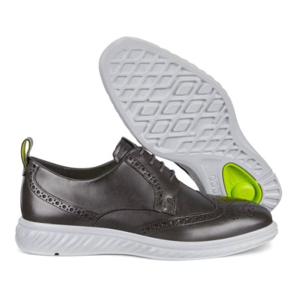 ECCO SHOES -ST.1 HYBRID LITE WINGTIP BROGUE SHOES-MAGNET