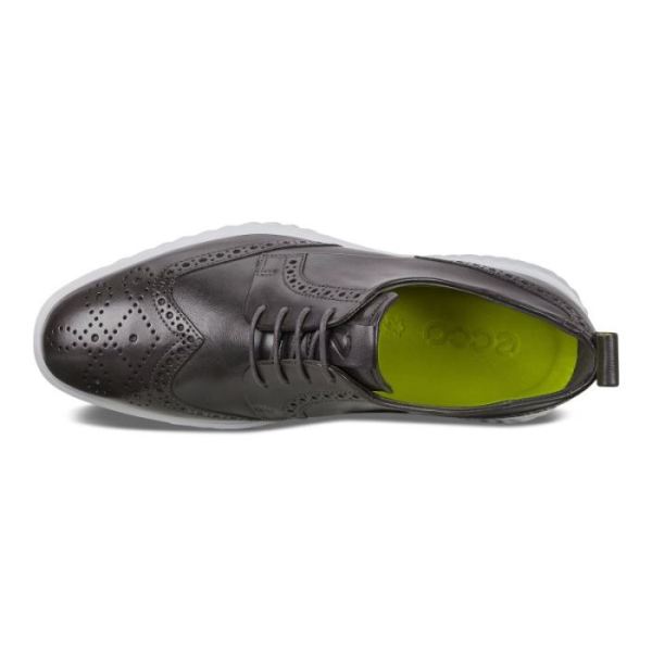 ECCO SHOES -ST.1 HYBRID LITE WINGTIP BROGUE SHOES-MAGNET