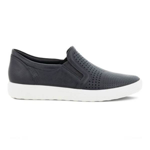 ECCO SHOES -SOFT 7 WOMEN'S SLIP-ON-BLACK