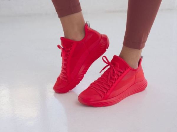 ECCO SHOES -ST.1 LITE WOMEN'S ATHLEISURE SNEAKER-HIBISCUS/HIBISCUS