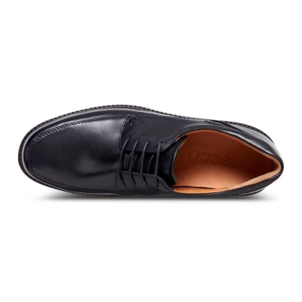 ECCO SHOES -HOLTON APRON TOE TIE-BLACK