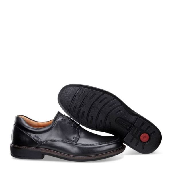 ECCO SHOES -HOLTON APRON TOE TIE-BLACK