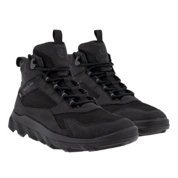 ECCO SHOES -MX MEN'S MID BOOT GTX-BLACK/BLACK