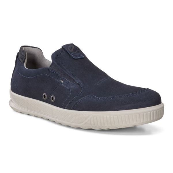 ECCO SHOES -BYWAY MEN'S SLIP ON SNEAKER-NAVY