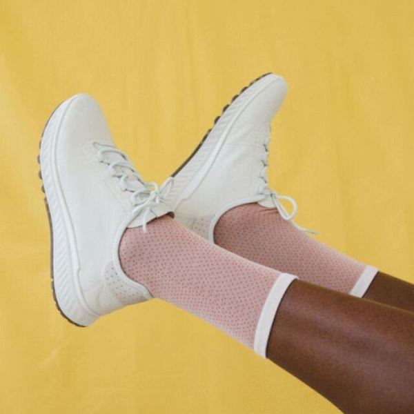 ECCO SHOES -ST.1 WOMEN'S LACED SHOES-SHADOW WHITE
