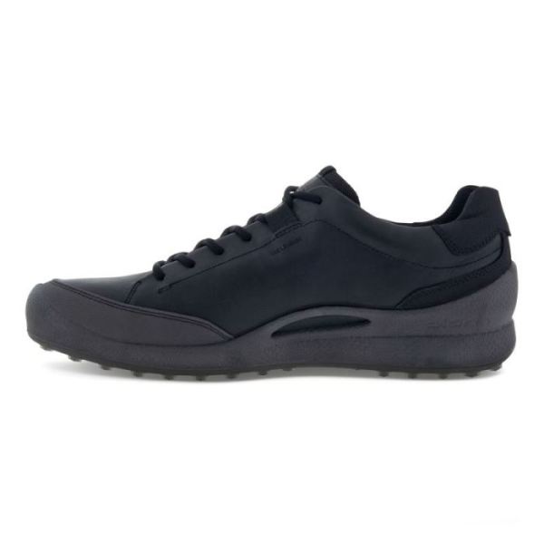ECCO SHOES -MEN'S GOLF BIOM HYBRID LACED-BLACK/BUFFED SILVER/BLACK