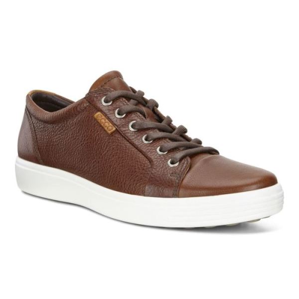ECCO SHOES -SOFT 7 MEN'S SNEAKER-WHISKY