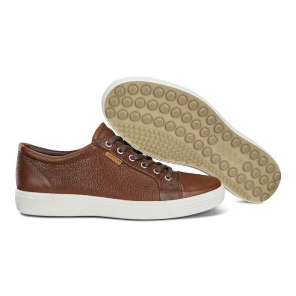 ECCO SHOES -SOFT 7 MEN'S SNEAKER-WHISKY