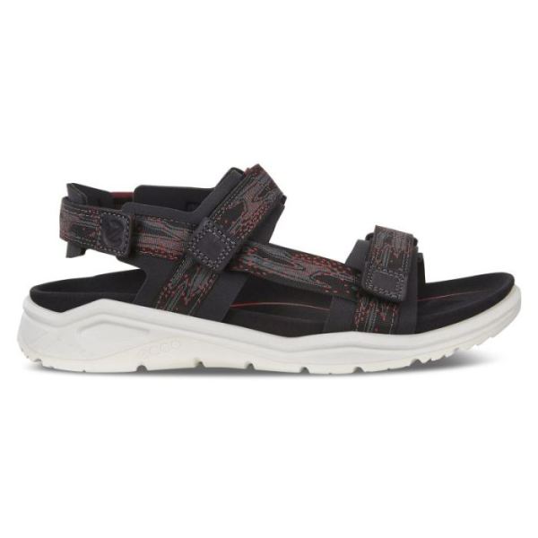 ECCO SHOES -X-TRINSIC. FLAT SANDAL-BLACK/TEABERRY