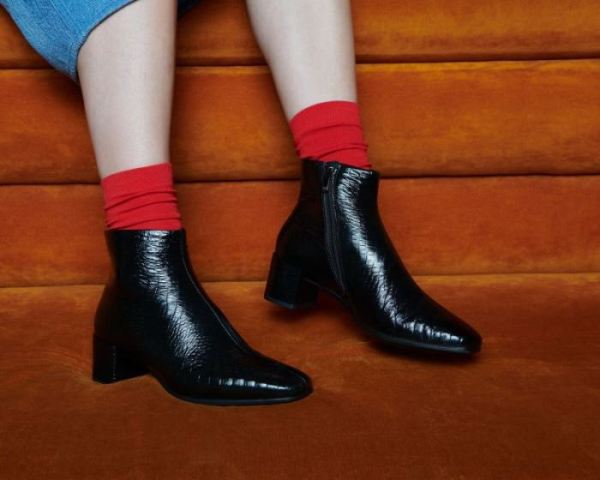 ECCO SHOES -SHAPE 35 SQUARED WOMEN'S ANKLE BOOT-BLACK