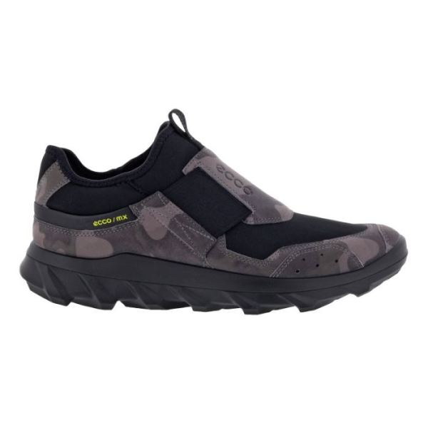 ECCO SHOES -MX MEN'S LOW SLIP ON-TITANIUM/BLACK