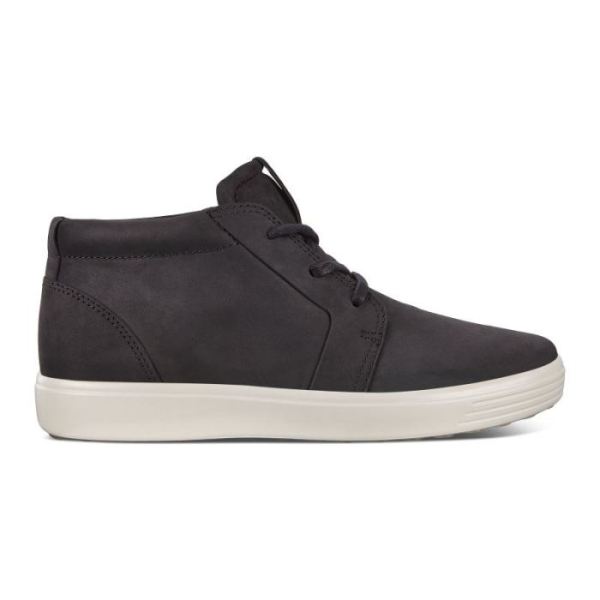 ECCO SHOES -SOFT 7 MEN'S ANKLE SNEAKER-BLACK