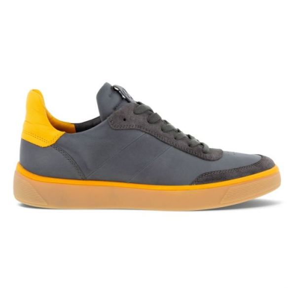 ECCO SHOES -STREET TRAY M LACED SHOES-MAGNET/DARK SHADOW/FANTA