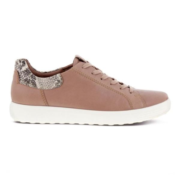 ECCO SHOES -SOFT 7 WOMEN'S STREET SNEAKER 2.0-MOREL/LIMESTONEBLACK