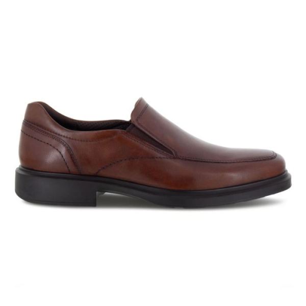 ECCO SHOES -HELSINKI 2.0 MEN'S APRON TOE SLIP-ON-COGNAC