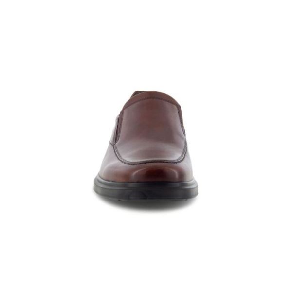 ECCO SHOES -HELSINKI 2.0 MEN'S APRON TOE SLIP-ON-COGNAC