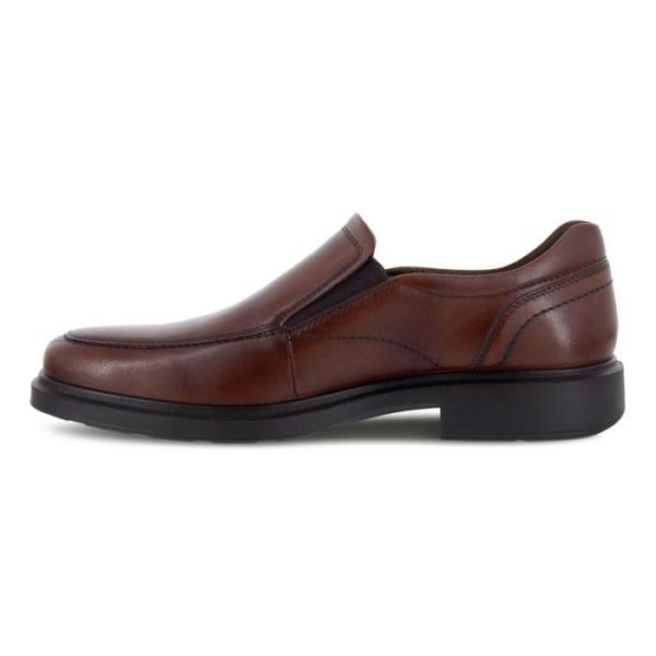 ECCO SHOES -HELSINKI 2.0 MEN'S APRON TOE SLIP-ON-COGNAC