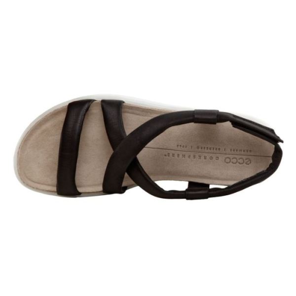 ECCO SHOES -CORKSPHERE WOMEN'S FLAT SANDAL-BLACK