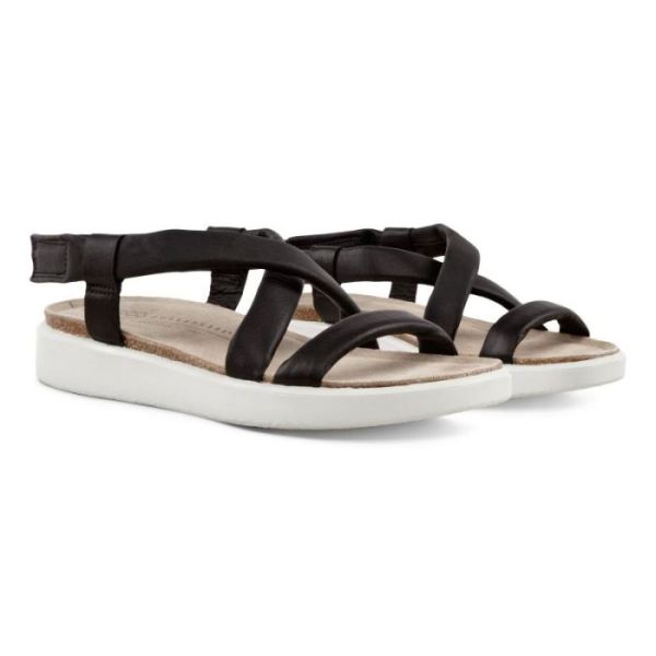 ECCO SHOES -CORKSPHERE WOMEN'S FLAT SANDAL-BLACK