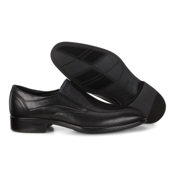 ECCO SHOES -CITYTRAY MEN'S BIKE TOE SLIP-ON-BLACK