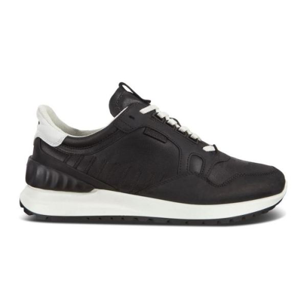 ECCO SHOES -ASTIR MEN'S SNEAKERS-BLACK/BLACK/BLACK/WHITE