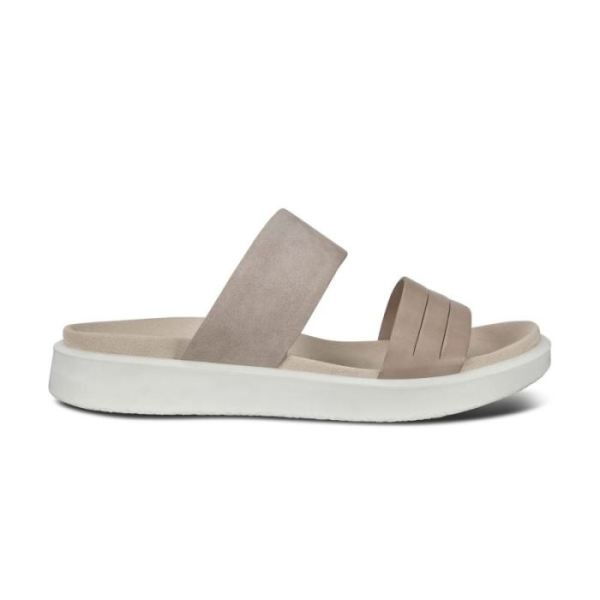 ECCO SHOES -FLOWT W FLAT SANDAL-MOON ROCK/GREY