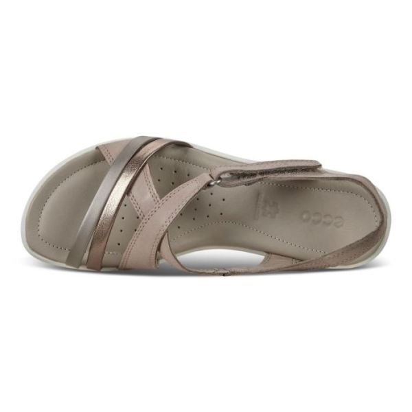 ECCO SHOES -WOMEN'S FELICIA SANDAL-STONE METALLIC/MOON ROCK