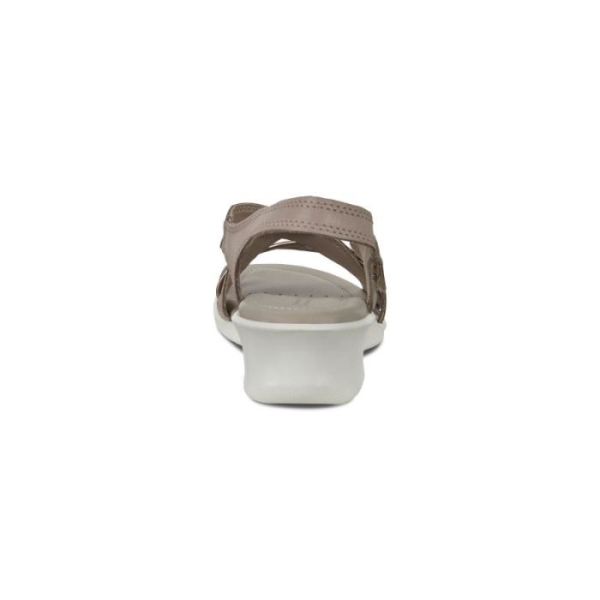 ECCO SHOES -WOMEN'S FELICIA SANDAL-STONE METALLIC/MOON ROCK