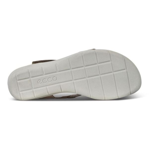 ECCO SHOES -WOMEN'S FELICIA SANDAL-STONE METALLIC/MOON ROCK
