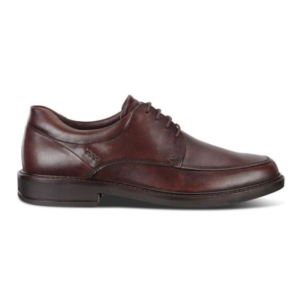 ECCO SHOES -HOLTON APRON TOE TIE-COCOA BROWN