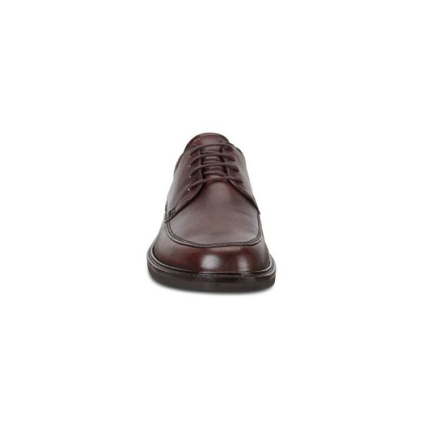 ECCO SHOES -HOLTON APRON TOE TIE-COCOA BROWN