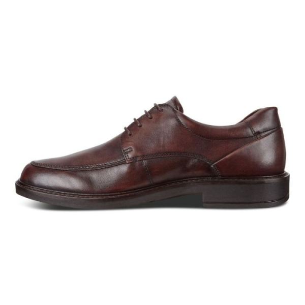 ECCO SHOES -HOLTON APRON TOE TIE-COCOA BROWN