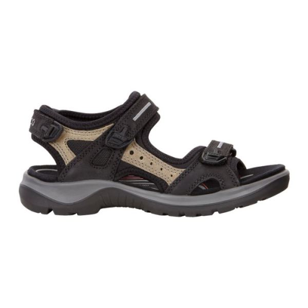 ECCO SHOES -WOMEN&RSQUO;S YUCATAN SANDAL-BLACK/MOLE/BLACK