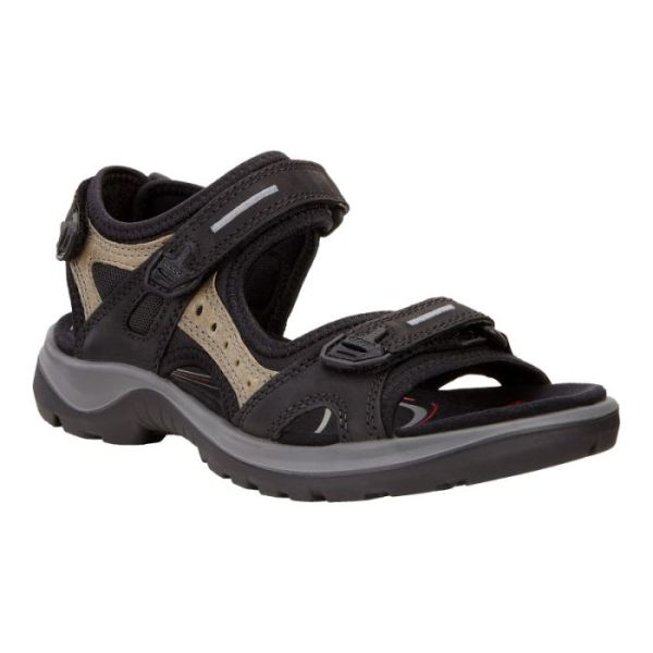 ECCO SHOES -WOMEN&RSQUO;S YUCATAN SANDAL-BLACK/MOLE/BLACK