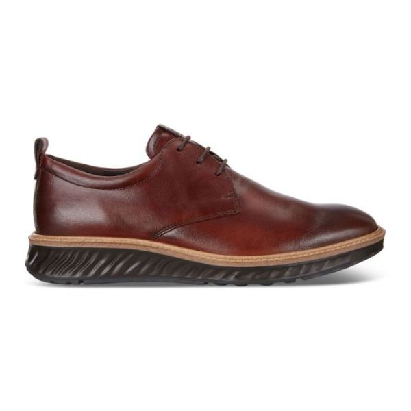 ECCO SHOES -ST.1 HYBRID MEN'S PLAIN TOE-COGNAC