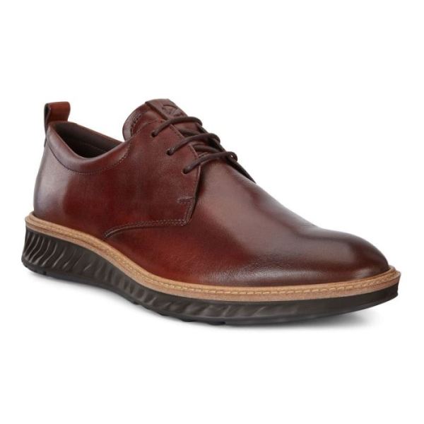 ECCO SHOES -ST.1 HYBRID MEN'S PLAIN TOE-COGNAC