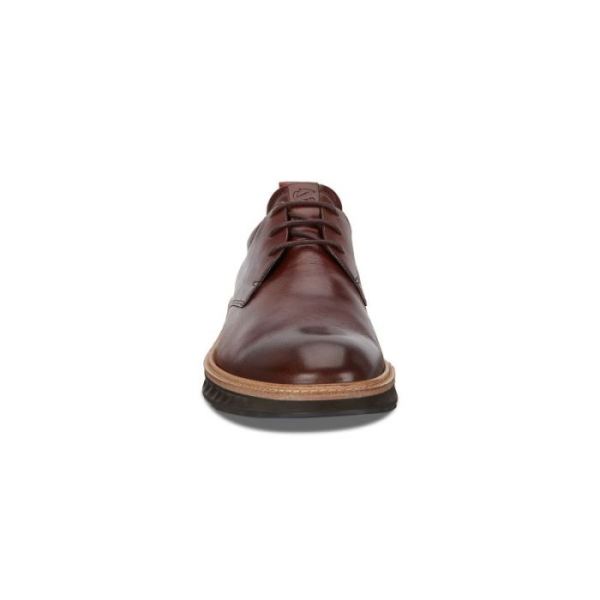 ECCO SHOES -ST.1 HYBRID MEN'S PLAIN TOE-COGNAC