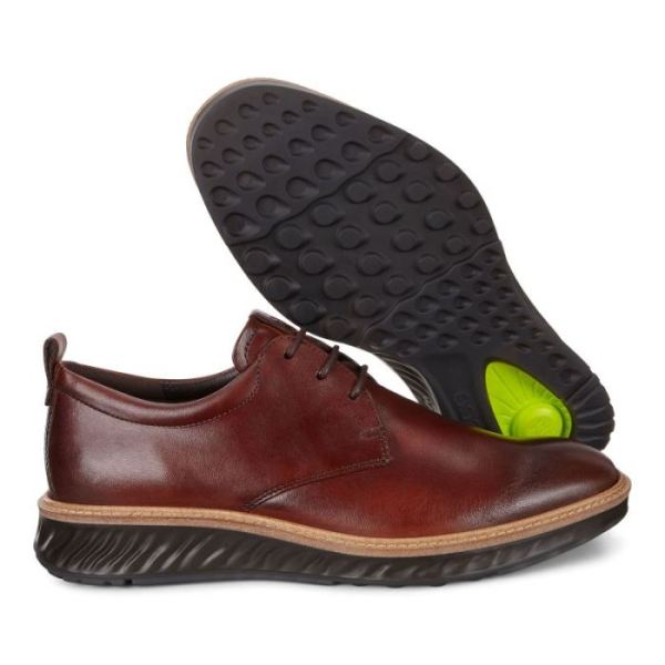 ECCO SHOES -ST.1 HYBRID MEN'S PLAIN TOE-COGNAC