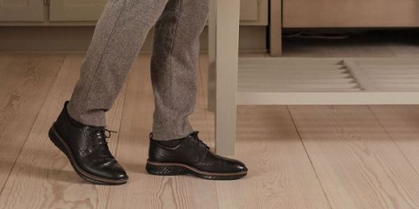 ECCO SHOES -ST.1 HYBRID MEN'S BROGUE-BLACK
