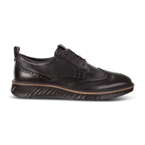ECCO SHOES -ST.1 HYBRID MEN'S BROGUE-BLACK