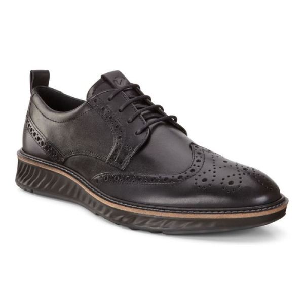 ECCO SHOES -ST.1 HYBRID MEN'S BROGUE-BLACK
