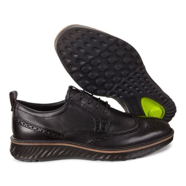 ECCO SHOES -ST.1 HYBRID MEN'S BROGUE-BLACK