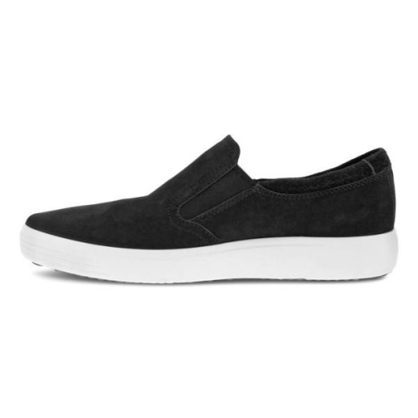 ECCO SHOES -SOFT 7 MEN'S SLIP ON 2.0-BLACK/BLACK