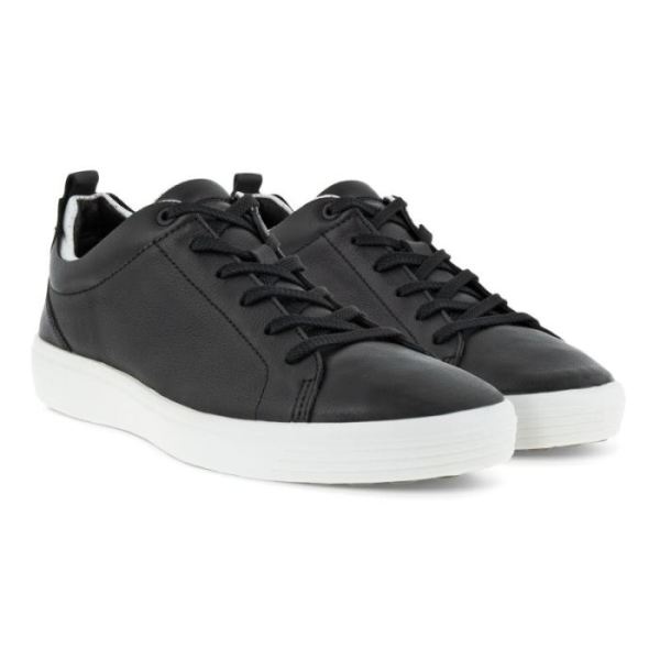 ECCO SHOES -SOFT 7 MEN'S CRAZE SNEAKER-BLACK/WHITE