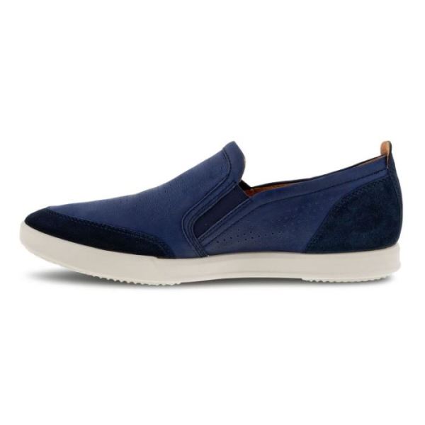 ECCO SHOES -COLLIN 2.0 MEN'S RETRO SLIP-ON-NAVY/NIGHT SKY