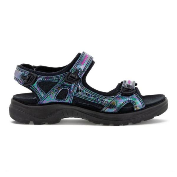 ECCO SHOES -WOMEN&RSQUO;S OFFROAD SANDAL-BLACK IRIDESCENT