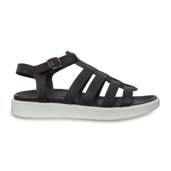 ECCO SHOES -FLOWT LX WOMEN'S FLAT SANDALS-BLACK