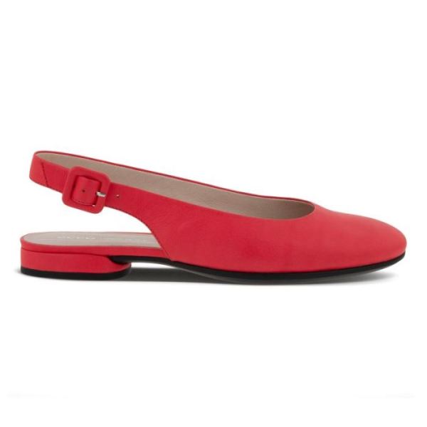 ECCO SHOES -ANINE WOMEN'S SLING-BACK FLATS-HIBISCUS